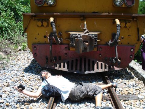 hit by a train